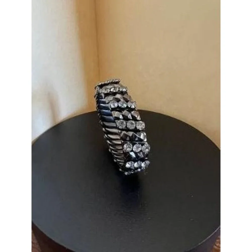 Vintage 3 Tier Expandable Rhinestone Bracelet